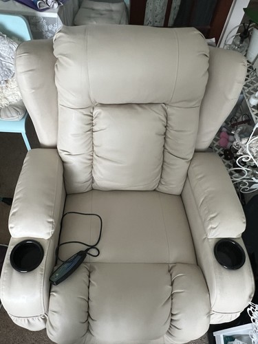 Beige real leather heated - real,