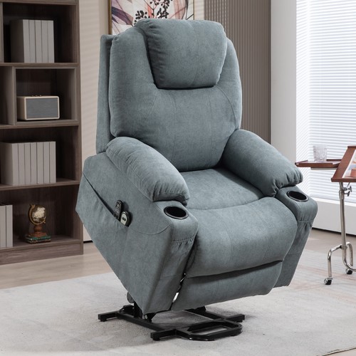 Riser and recliner chair with - and,