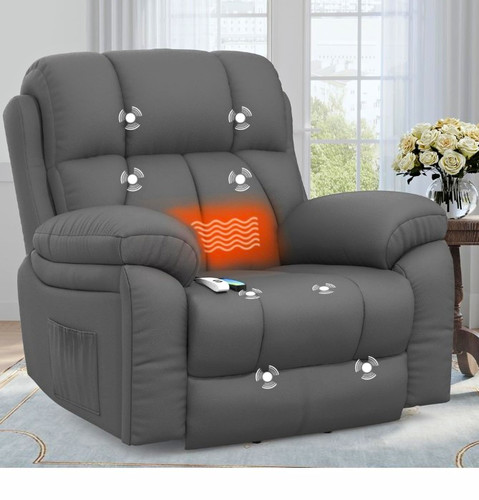 Dark grey rising recliner - pu,