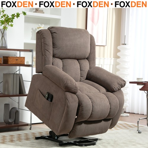 Tan power lift recliner chair - recliner,